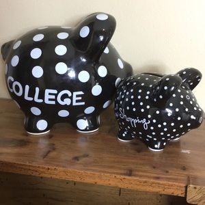 Pottery Barn Decorative Piggy Banks